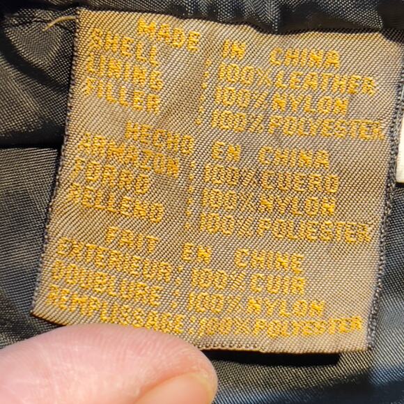 Colebrook Co. Lined Leather Coat Men's Large Drawstring Waist Cinch Zip & Snap - Picture 9 of 16